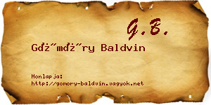 Gömöry Baldvin névjegykártya